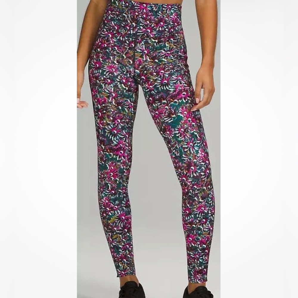 🌸⚡‎ Lululemon Base Pace High-Rise 28” Floral Electric Multi Leggings 6 ⚡🌸